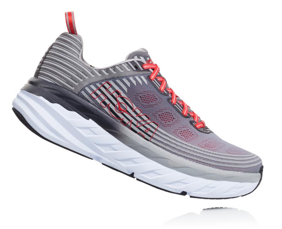 Hoka One One Koşu Ayakkabısı Erkek Gri - Bondi 6 - FR8746190